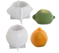 Lemon Molds, 2Pcs Silicone 3D Lemon Candle Mould Craft Mold for Candles Chocolate Soap Resin DIY Crafts