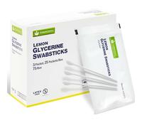Lemon Mouth Swabs for Hospice Patients - Pack of 75 Lemon Glycerin Oral Swabs for the Elderly - Refreshes and Moistens the Mouth, Teeth, and Gums