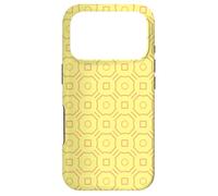 Lemon Mustard Pale Yellow Diagonal Octagon Pattern Case for iPhone 17 Pro