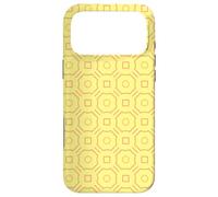 Lemon Mustard Pale Yellow Diagonal Octagon Pattern Case for iPhone 17 Pro Max