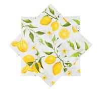 Lemon Napkins - Napkins for Decoupage UK, Lemon Party Decorations, Napkins Disposable Party, 40 Pcs Yellow Napkins, Napkins for Lemon Themed Birthday Parties Baby Showers Summer Parties(16.5×16.5)