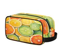 Lemon Orange Grapefruit Slices Toiletry Bag for Travel, Cosmetic Makeup Bag Waterproof Polyester Shaving Bag for Men Women Kids, Portable Organizer for Bathroom Gym Vacation