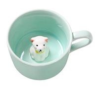 Lemon Park Surprise 3D Coffee Mug Animal Inside 8 oz with Puppy,Cute Cartoon Handmade Ceramics Cup,Christmas Birthday Surprise for Friends Family or Kids (Puppy)