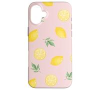 Lemon Pastel Pattern Stylish Trendy Summer Tropical Case for iPhone 16 Plus