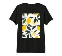 Lemon Pattern Art Vintage Fruit Premium T-Shirt
