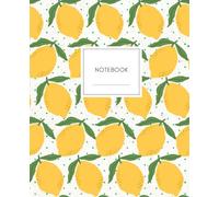 Lemon Pattern Notebook Journal Lined Notebook for Work, School, & Daily Notes | 7.5 x 9.25 Writing Journal | Cute Citrus Aesthetic Cover | Zenco Solutions