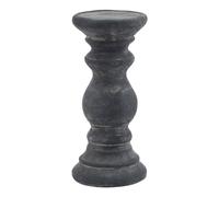 Lemon Pavilion Furniture and Decor Amalfi Small Column Candle Holder - Ceramic - L10 x W10 x H20cm - Grey Lemon Pavilion Furniture and Decor Grey