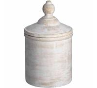 Lemon Pavilion Furniture and Decor Antique White Cannister - kitchen storage - L15 x W15 x H25 cm Lemon Pavilion Furniture and Decor White