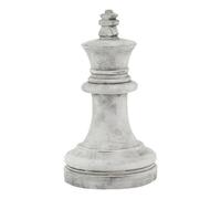 Lemon Pavilion Furniture and Decor Athena Stone King Chess Piece - Ceramic - L16 x W16 x H28 cm - White Lemon Pavilion Furniture and Decor White