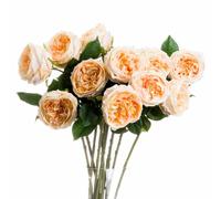 Lemon Pavilion Furniture and Decor Butter Portland Rose Artificial Flower - L7 x W12 x H72 cm in Peach Lemon Pavilion Furniture and Decor Peach