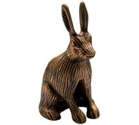 Lemon Pavilion Furniture and Decor Cast Aluminium Hare Candle Holder - L9.5 x W10 x H18cm - Antique Brass in Brown Lemon Pavilion Furniture and Decor Brown