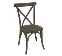 Lemon Pavilion Furniture and Decor Cross Back Dining Chair - Oak - L41 x W45 x H90 cm - Brown Lemon Pavilion Furniture and Decor Brown