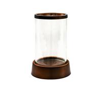 Lemon Pavilion Furniture and Decor Hampton Hurricane Lantern - Glass/Metal - L24 x W24 x H40 cm - Copper Lemon Pavilion Furniture and Decor Copper