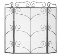 Lemon Pavilion Furniture and Decor Heavy Large Antique Fire Screen - L2 x W85 x H75 cm - Silver in Grey Lemon Pavilion Furniture and Decor Grey