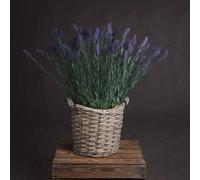 Lemon Pavilion Furniture and Decor Large Lavender Spray Artificial Flower, Single Stem, L15 x W15 x H72cm in Purple Lemon Pavilion Furniture and Decor Purple