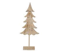 Lemon Pavilion Furniture and Decor Large Rustic Fir Christmas Tree on Stand - Wood - L6xW22xH41 cm Brown Lemon Pavilion Furniture and Decor Brown