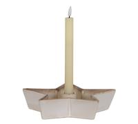 Lemon Pavilion Furniture and Decor Large Solace Star Candle Holder - Ceramic - L25 x W25 x H5 cm - White in Cream Lemon Pavilion Furniture and Decor Cream