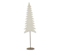 Lemon Pavilion Furniture and Decor Large Whitewashed Tall Christmas Tree on Stand - L12 x W18 x H71 cm in White Lemon Pavilion Furniture and Decor White