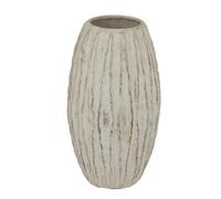 Lemon Pavilion Furniture and Decor Lorenzo Large Fin Vase - Ceramic - L27 x W27 x H49 cm - White Lemon Pavilion Furniture and Decor White