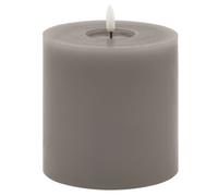 Lemon Pavilion Furniture and Decor Luxe Collection Melt Effect LED Candle, Wax, L13 x W13 x H13 cm, Grey Lemon Pavilion Furniture and Decor Grey