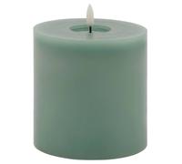 Lemon Pavilion Furniture and Decor Luxe Collection Melt Effect LED Candle, Wax, L13 x W13 x H13 cm, Sage in Light Green Lemon Pavilion Furniture and Decor Light Green