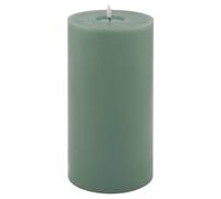 Lemon Pavilion Furniture and Decor Luxe Collection Melt Effect LED Candle, Wax, L15 x W15 x H30 cm, Sage in Green Lemon Pavilion Furniture and Decor Green