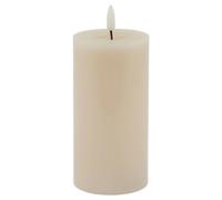 Lemon Pavilion Furniture and Decor Luxe Collection Melt Effect LED Candle - Wax - L8 x W8 x H15cm - Taupe in Brown Lemon Pavilion Furniture and Decor Brown