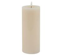 Lemon Pavilion Furniture and Decor Luxe Collection Melt Effect LED Candle - Wax - L9 x W9 x H23cm - Taupe in Brown Lemon Pavilion Furniture and Decor Brown