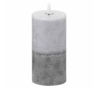 Lemon Pavilion Furniture and Decor Luxe Collection Natural Glow 3x6 Dipped LED Candle - L7 x W7 x H15 cm in Grey Lemon Pavilion Furniture and Decor Grey