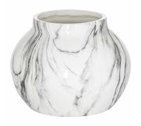 Lemon Pavilion Furniture and Decor Marble Planter - Ceramic - L26 x W26 x H20 cm - Grey/White in White Lemon Pavilion Furniture and Decor White