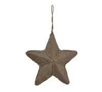 Lemon Pavilion Furniture and Decor Medium Jute Hanging Star Bauble - Rope - L20 x W20 x H6 cm - Brown Lemon Pavilion Furniture and Decor Brown