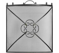 Lemon Pavilion Furniture and Decor Mesh Fireguard in Antique Pewter Effect Finish - L13 x W61 x H61 cm in Grey Lemon Pavilion Furniture and Decor Grey