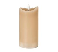 Lemon Pavilion Furniture and Decor Natural Glow 2.75x6 Melted LED Candle - Plastic - L7xW7xH15 cm - Taupe Lemon Pavilion Furniture and Decor Taupe