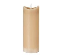 Lemon Pavilion Furniture and Decor Natural Glow 2.75x8 Melted LED Candle - Plastic - L7xW7xH20 cm - Taupe Lemon Pavilion Furniture and Decor Taupe