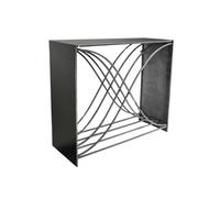 Lemon Pavilion Furniture and Decor Outdoor X shape Log Storage - L38 x W100 x H88 cm - Zinc in Grey Lemon Pavilion Furniture and Decor Grey