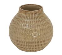 Lemon Pavilion Furniture and Decor Sabbia Collection Medium Textured Vase - L19 x W19 x H27 cm - Brown Lemon Pavilion Furniture and Decor Brown