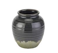 Lemon Pavilion Furniture and Decor Seville Collection Squat Vase - Ceramic - L18 x W18 x H17 cm - Navy Lemon Pavilion Furniture and Decor Navy