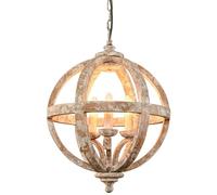 Lemon Pavilion Furniture and Decor Solara Orb Pendant Ceiling Light - Wood - L42 x W42 x H52 cm - Brown in Light Brown Lemon Pavilion Furniture and Decor Light Brown