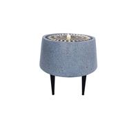 Lemon Pavilion Furniture and Decor Solis Water Feature on Black Legs with Light Display - L46xW46xH47 cm in Grey Lemon Pavilion Furniture and Decor Grey