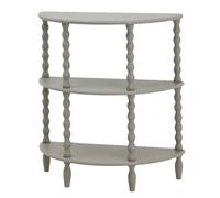 Lemon Pavilion Furniture and Decor The Camden Collection Half Moon 3 Tier Table, L33 x W71 x H76 cm, Grey Lemon Pavilion Furniture and Decor Grey