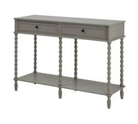 Lemon Pavilion Furniture and Decor The Camden Collection Large 2 Drawer Console Table, L40 x W120 x H81cm in Grey Lemon Pavilion Furniture and Decor Grey