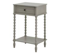 Lemon Pavilion Furniture and Decor The Camden Collection One Drawer Side Table, L38 x W50 x H75 cm - Grey Lemon Pavilion Furniture and Decor Grey