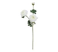 Lemon Pavilion Furniture and Decor The Natural Garden Collection Ranunculus (Single Stem Flower) - H64 cm in White Lemon Pavilion Furniture and Decor White