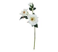 Lemon Pavilion Furniture and Decor The Natural Garden Collection Tea Rose Single Stem Flower, Height 60cm in White Lemon Pavilion Furniture and Decor White