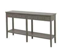 Lemon Pavilion Furniture and Decor The Serene Collection Four Drawer Console Table - L40 x W160 x H86 cm in Grey Lemon Pavilion Furniture and Decor Grey
