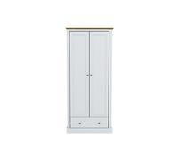 Lemon Pavilion Furniture Devon 2 Door Wardrobe - L56 x W79.7 x H181.5 cm - White | Size: 1 Pack Lemon Pavilion Furniture White 1 Pack