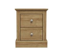 LPD Devon 2 Drawer Bedside Cabinet One Size Brown