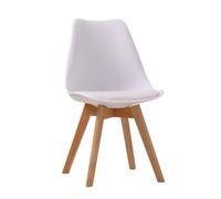 Lemon Pavilion Furniture Louvre Chair (Pack of 2) - Plastic/Wood - White | Size: 1 Pack Lemon Pavilion Furniture White 1 Pack