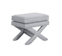 Lemon Pavilion Furniture Rhode Stool - Linen Blend - L45xW61xH49.5 cm - Light Grey - Flat Pack Lemon Pavilion Furniture Grey