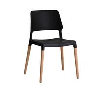 Lemon Pavilion Furniture Riva Chair (Pack of 2) - Plastic/Wood - L54 x W55 x H81 cm - Black | Size: 1 Pack Lemon Pavilion Furniture Black 1 Pack